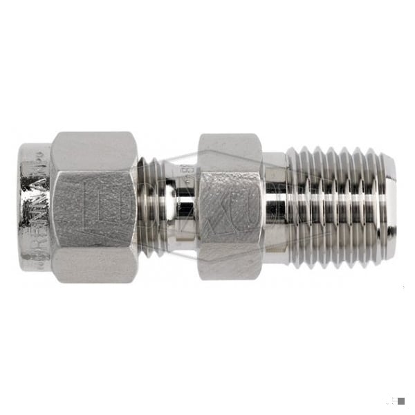 The Right Connection Instrumentation Connector, 1 in Nominal, Tube x MNPT End Style, 316 SS